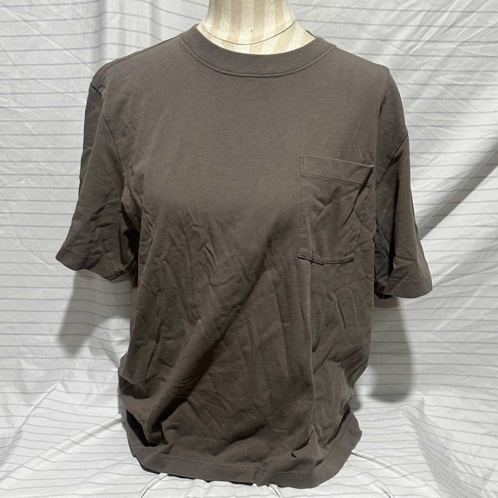 Abercrombie & Fitch Men's premium polished Brown T-Shirt